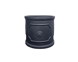 Clayfibre Lion Head Cylinder Planter - Grey
